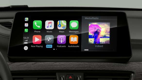 BMW X1, Preparation for Apple CarPlay®. BMW X1, interior with Preparation for Apple CarPlay® in the displays and controls.