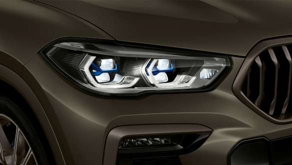 BMW Laserlight. Close-up of the BMW X6 with focus on Laserlight.