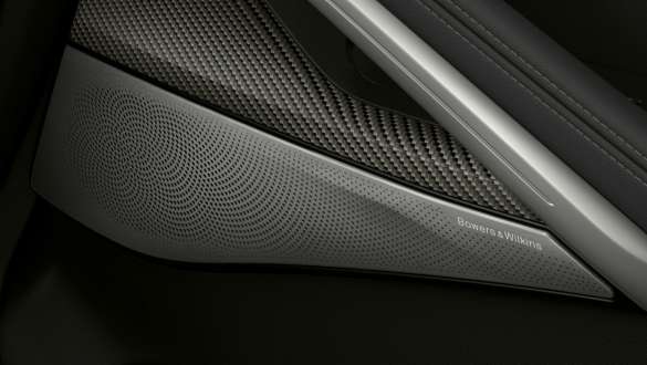 BMW X6 speaker. Close-up of the BMW interior with focus on speaker.