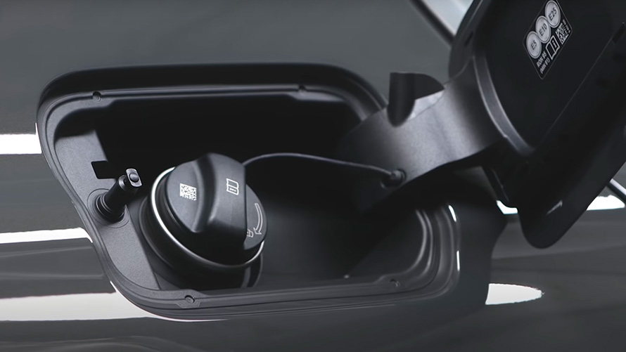 BMW 3 Series Sedan G20 BMW plug-in hybrid fuel cap close-up