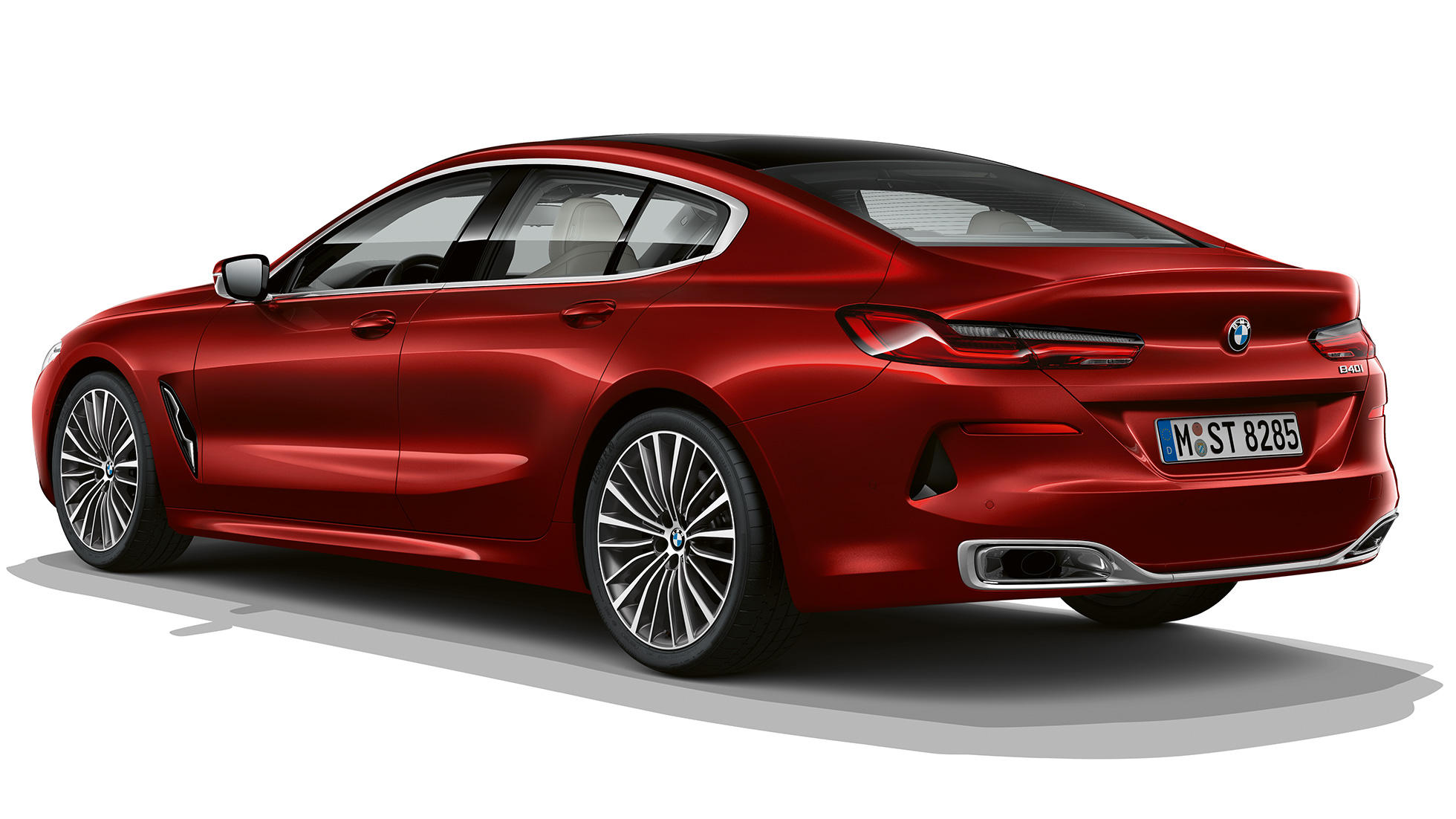 Base model three-quarter rear shot BMW 8 Series Gran Coupé, base model three-quarter rear shot