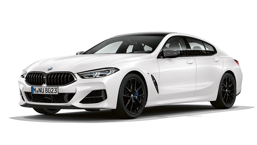 BMW 8 Series Gran Coupé, Pure Contrast three quarter front shot