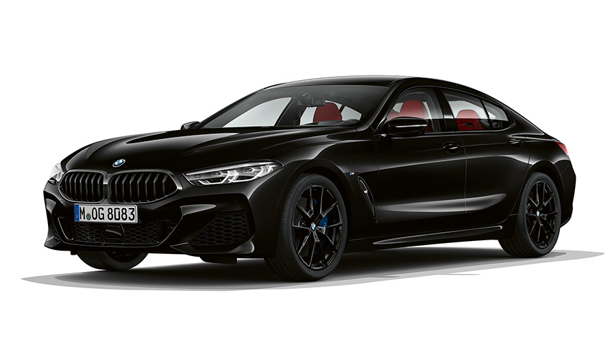 BMW 8 Series Gran Coupé, Dark Seduction three quarter front shot