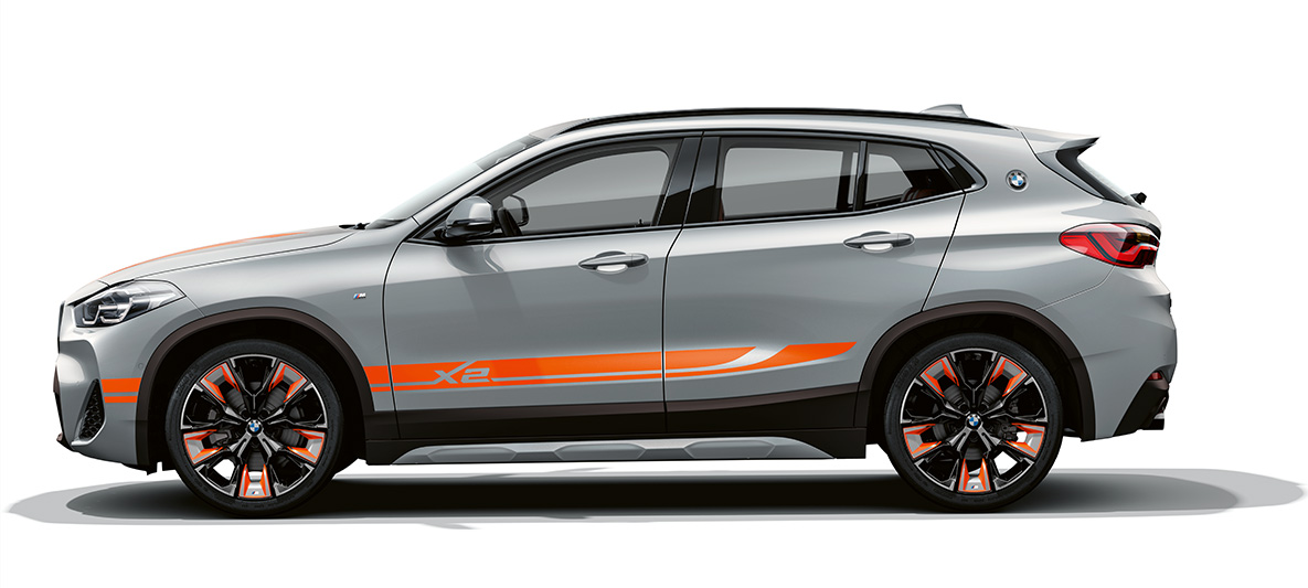 Side view BMW X2 F39 BMW X2 2020 F39 Brooklyn Grey side view