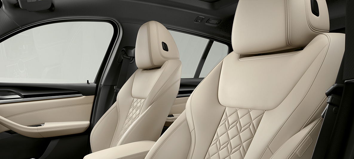 BMW Individual extended leather trim 'Merino' ivory white BMW X4 BMW Individual extended leather trim 'Merino' ivory white BMW X4 G02 2018 interior