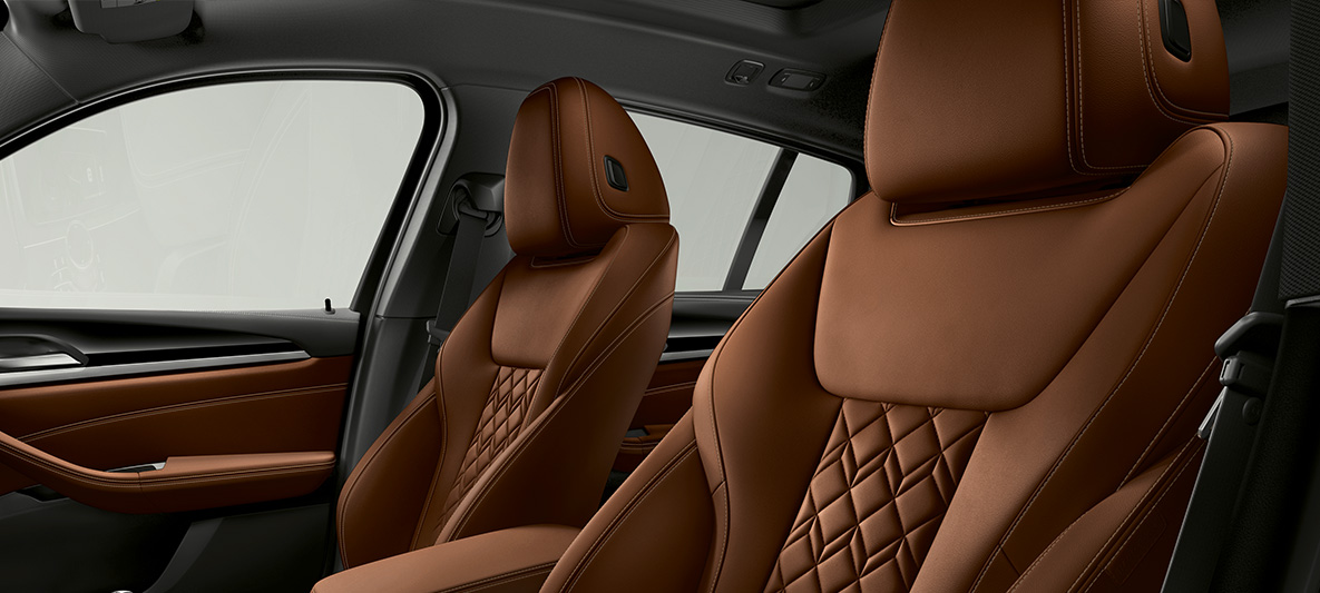 BMW Individual extended leather trim 'Merino' Tartufo BMW X4 BMW Individual extended leather trim 'Merino' Tartufo BMW X4 G02 2018 interior