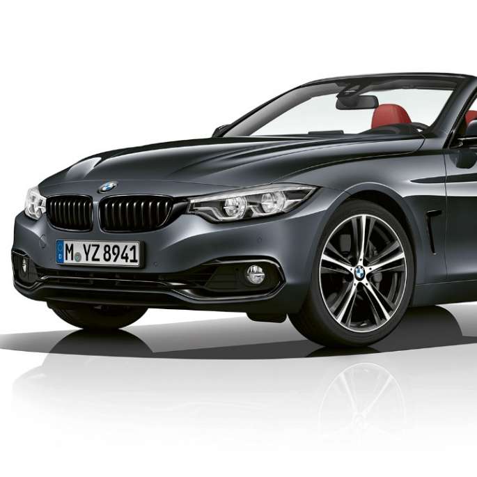 BMW 4 Series Convertible, Model Sport Line three-quarter front shot BMW 4 Series Convertible, Model Sport Line three-quarter front shot